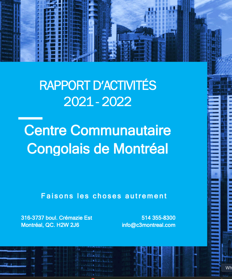 RAPPORT D’ACTIVITÉS<br />
2021 - 2022